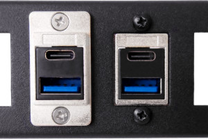 Front and rear mounted CLIFF feedthrough connectors