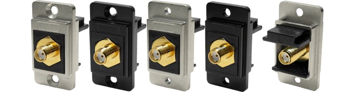 SMA female-to-female front-or-rear-mounting DualSLIM metal feedthrough socket CP30760M...