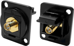 RP-SMA female to female feedthrough socket