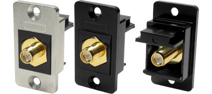 RP-SMA female-to-female front-mounting SLIM metal feedthrough socket CP30661M, CP30661MB