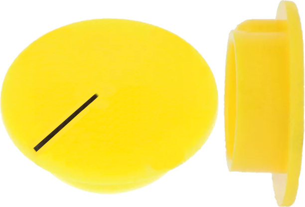 Yellow cap with thin black marker line CL1773