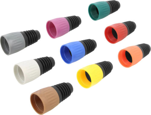Strain relief with coloured grommets