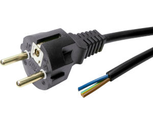 FCR72036 Power cord, CEE 7/7 plug to free end, 2.5m