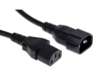 FCR72039 Power cord, IEC C13 plug to IEC C14 socket, 2m