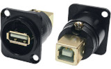 USB 2.0 A to USB 2.0 B feedthrough socket CP30114