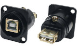 USB 2.0 B to USB 2.0 A feedthrough socket CP30115