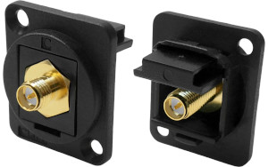 RP-SMA female to female feedthrough socket