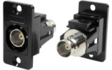 BNC 75 Ohm slim metal front mounting feedthrough connectors CP30638MB